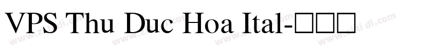 VPS Thu Duc Hoa Ital字体转换